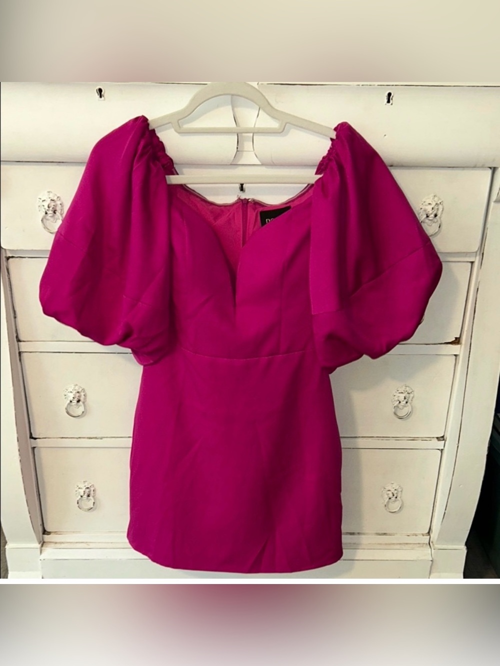 DO+BE Pink Ruffled Puff Sleeve Mini Dress